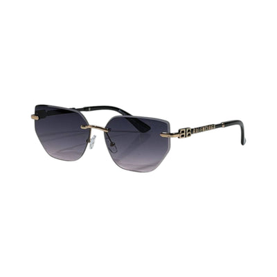 ✨ Balenciaga BB Rimless Gold Sunglasses | Luxury Geometric Edition 😎 - MASTERPIECE