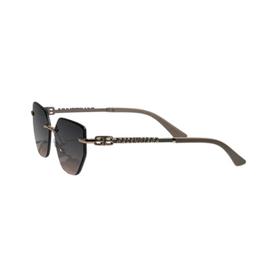 ✨ Balenciaga BB Rimless Gold Sunglasses | Luxury Gradient Geometric Edition 😎 - MASTERPIECE
