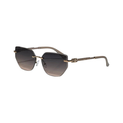 ✨ Balenciaga BB Rimless Gold Sunglasses | Luxury Gradient Geometric Edition 😎 - MASTERPIECE