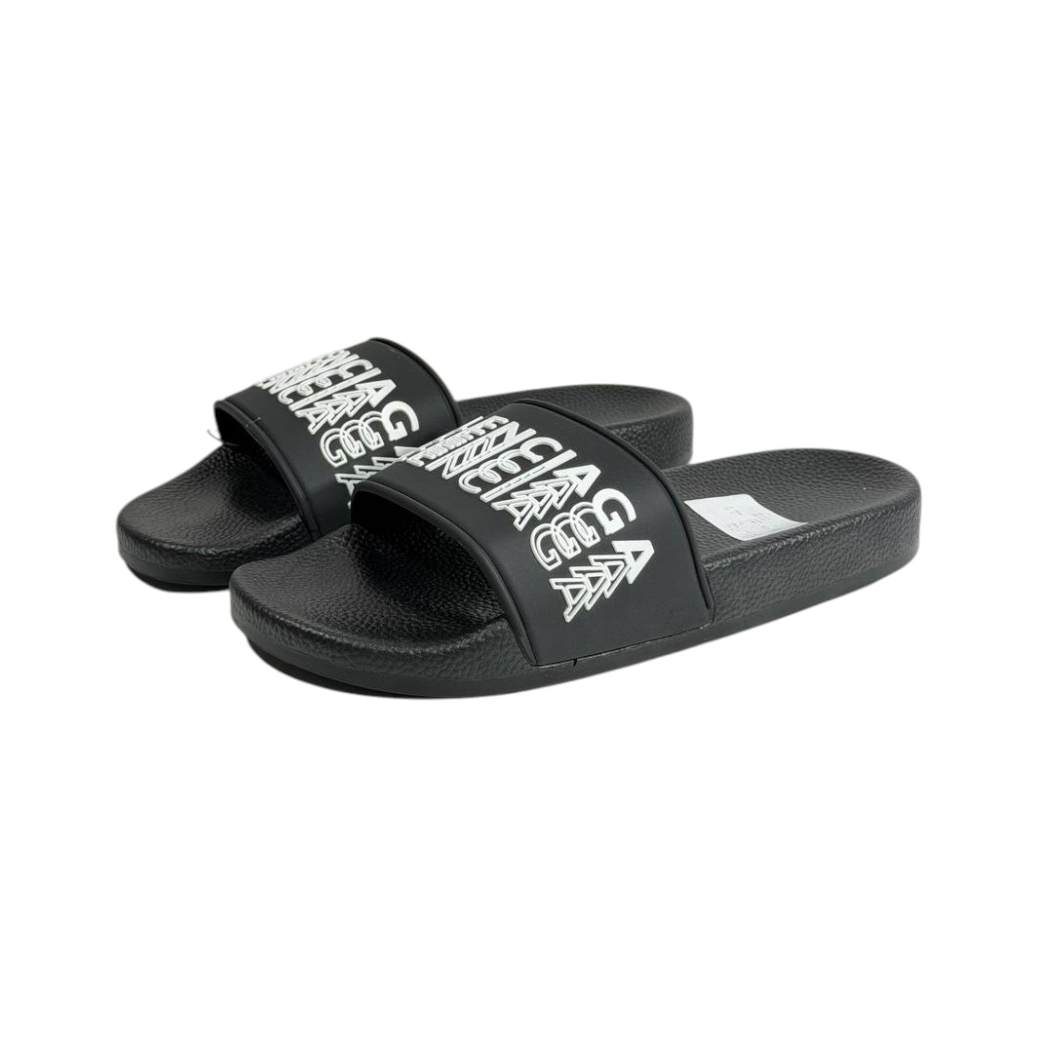 Balenciaga Black Logo Slides – Luxury Streetwear Comfort Sandals 🖤🔥 - MASTERPIECE