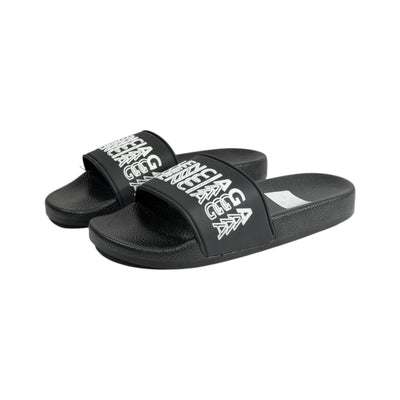 Balenciaga Black Logo Slides – Luxury Streetwear Comfort Sandals 🖤🔥 - MASTERPIECE