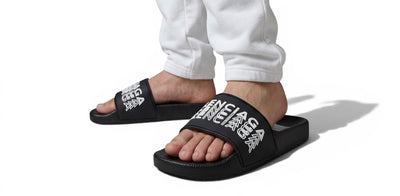 Balenciaga Black Logo Slides – Luxury Streetwear Comfort Sandals 🖤🔥 - MASTERPIECE