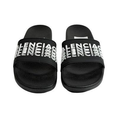 Balenciaga Black Logo Slides – Luxury Streetwear Comfort Sandals 🖤🔥 - MASTERPIECE