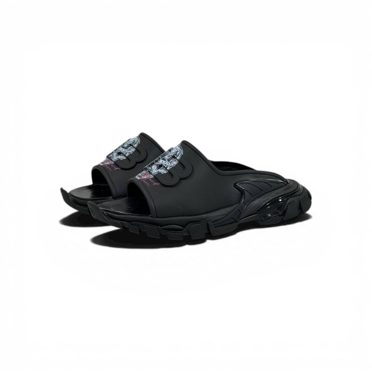 Balenciaga Black Minimal Chunky Slides – Luxury Streetwear Slippers ⚫✨ - MASTERPIECE