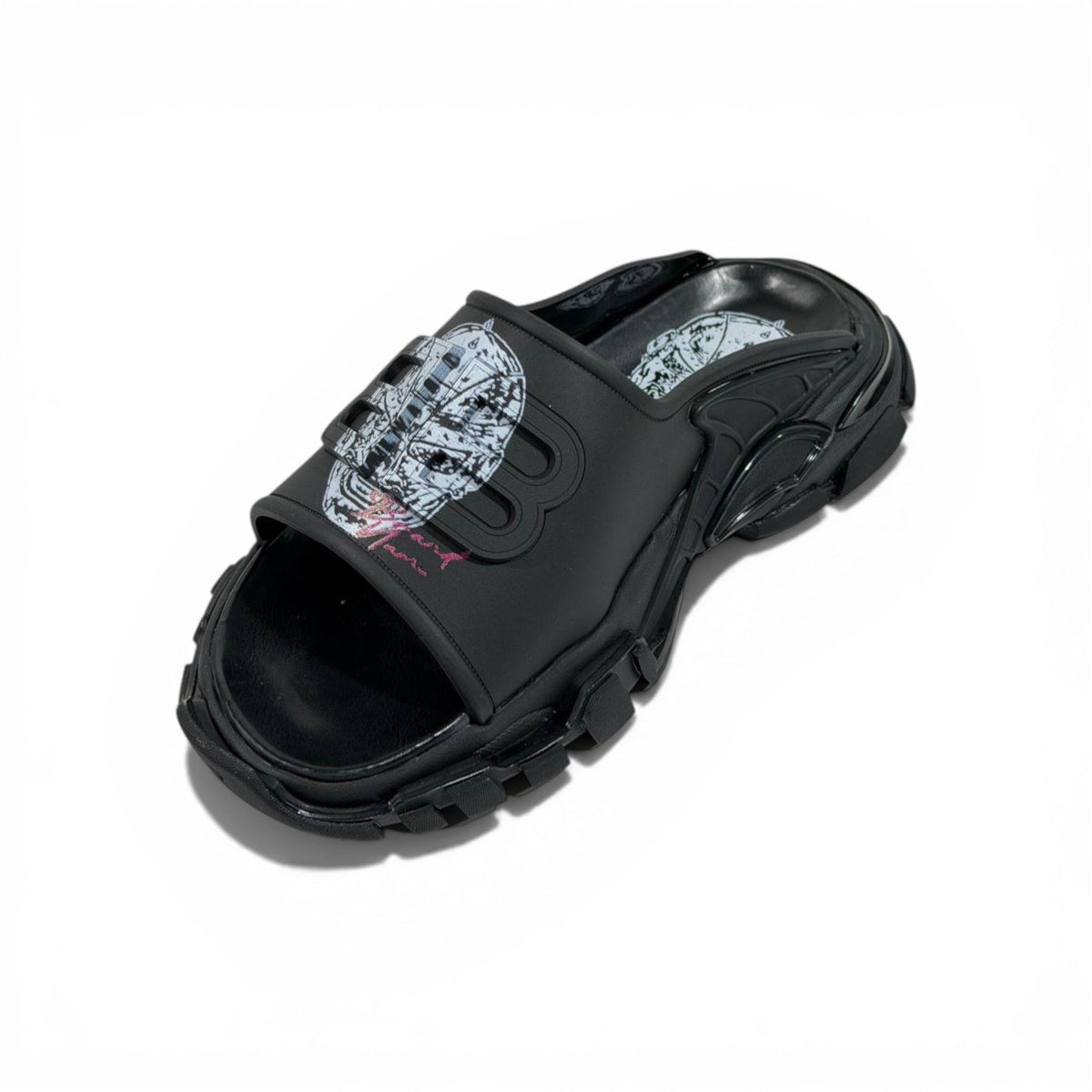 Balenciaga Black Minimal Chunky Slides – Luxury Streetwear Slippers ⚫✨ - MASTERPIECE