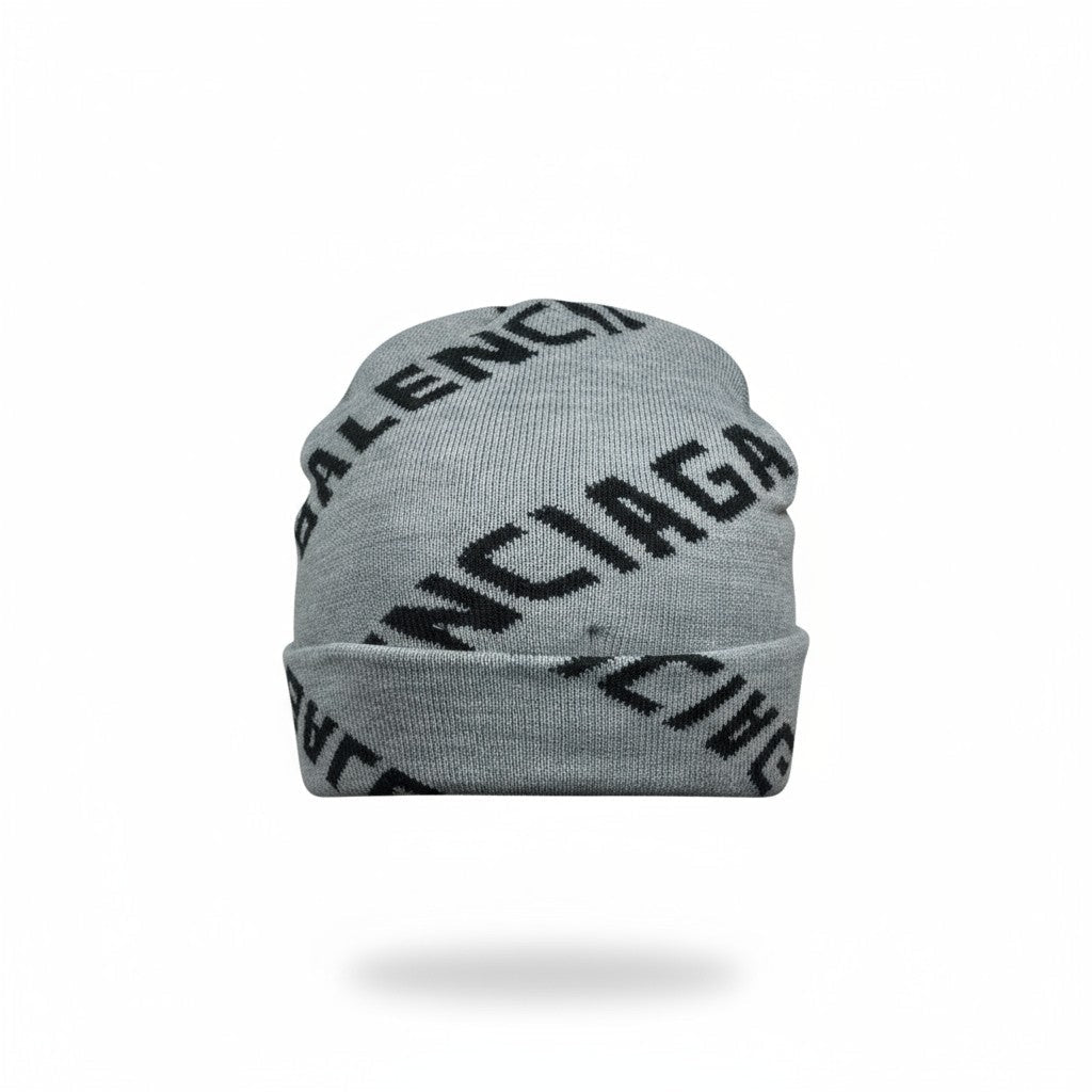 Balenciaga Logo Beanie — Grey - MASTERPIECE