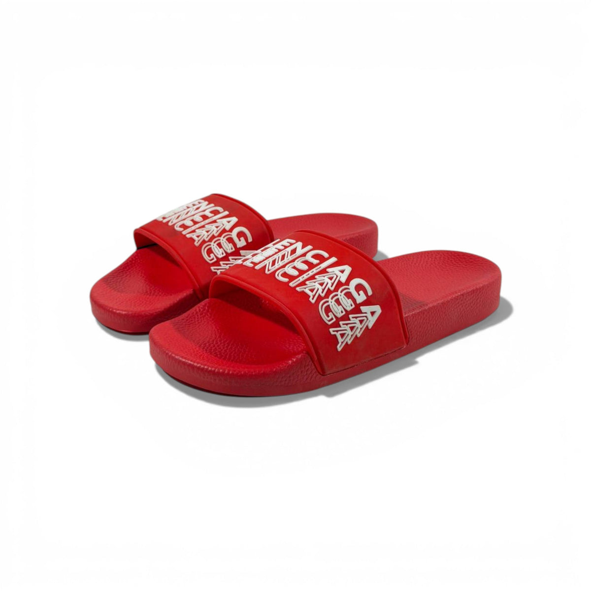 🔴 Balenciaga Logo Slides – Red Statement Edition ❤️✨ - MASTERPIECE