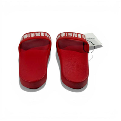🔴 Balenciaga Logo Slides – Red Statement Edition ❤️✨ - MASTERPIECE