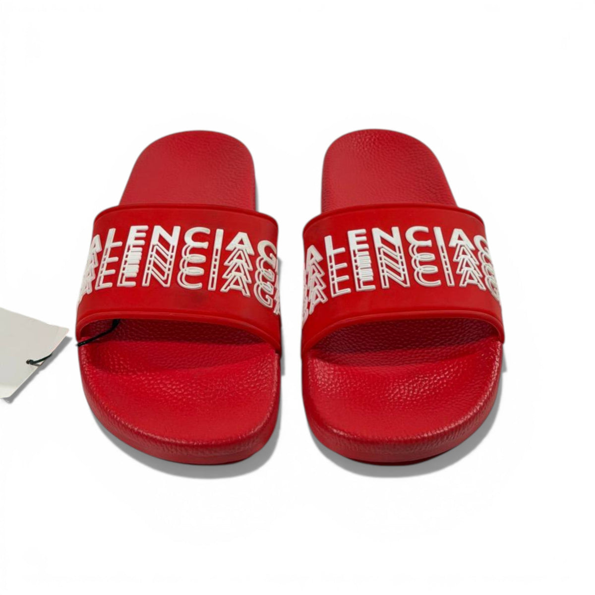 🔴 Balenciaga Logo Slides – Red Statement Edition ❤️✨ - MASTERPIECE