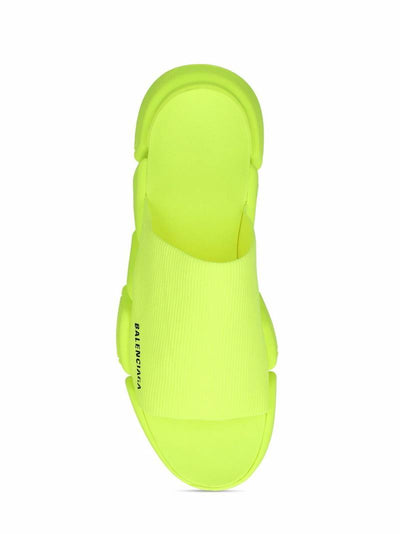 Balenciaga Neon Green Knit Slide Sandals – Bold Luxury Comfort 💚✨ - MASTERPIECE