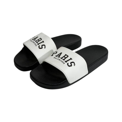 Balenciaga Paris Black & White Slides – Iconic Luxury Summer Sandals 🖤🤍👡 - MASTERPIECE