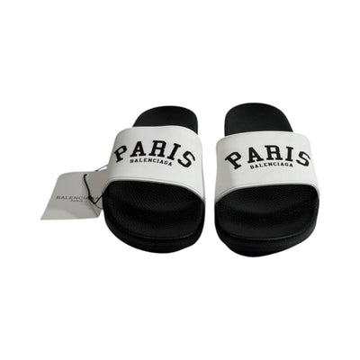Balenciaga Paris Black & White Slides – Iconic Luxury Summer Sandals 🖤🤍👡 - MASTERPIECE