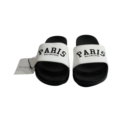 Balenciaga Paris Black & White Slides – Iconic Luxury Summer Sandals 🖤🤍👡 - MASTERPIECE