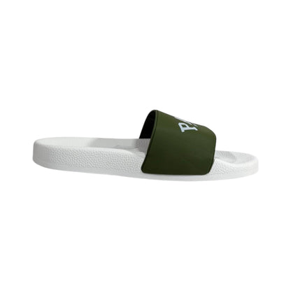 Balenciaga Paris Green Slides – Luxury Statement Summer Sandals 💚🤍👡 - MASTERPIECE