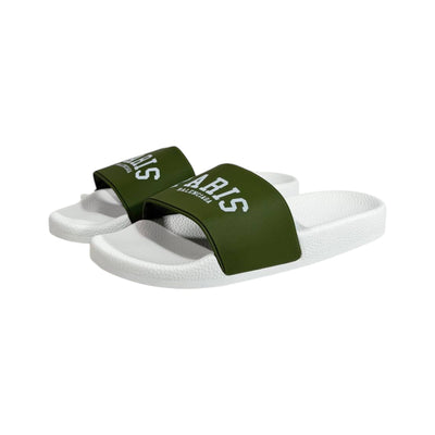 Balenciaga Paris Green Slides – Luxury Statement Summer Sandals 💚🤍👡 - MASTERPIECE