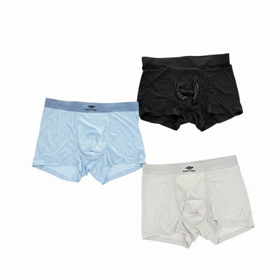 Balenciaga Premium Ice Silk Boxer Briefs Set – Luxury Performance Underwear Collection ⚡🖤🤍💙 - MASTERPIECE