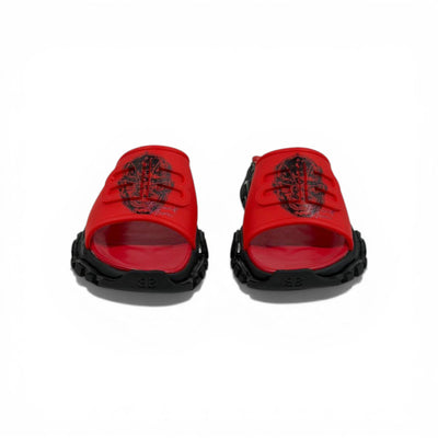 Balenciaga Red Chunky Slides – Minimal Streetwear Statement Slippers 🔴🔥 - MASTERPIECE