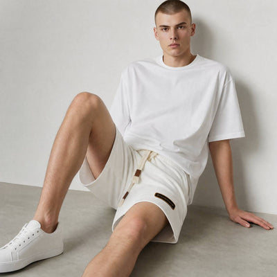 👑 Balenciaga Signature Logo Shorts – Luxury White Edition - MASTERPIECE