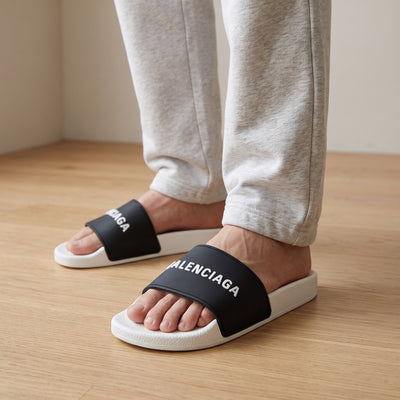 Balenciaga Slides – Black White 🖤🤍 - MASTERPIECE