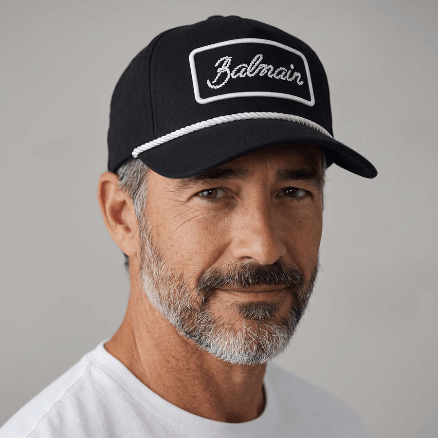 Balmain Logo Baseball Cap — Black