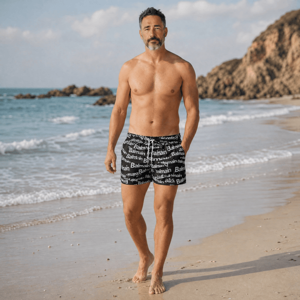 🩳 Balmain Logo Swim Shorts – Black Edition ✨