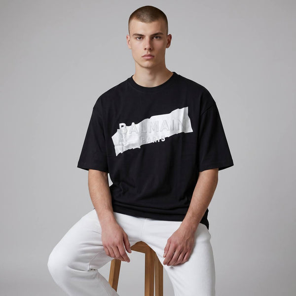 Balmain Paris Oversized Logo T-Shirt – Midnight Black 🖤✨