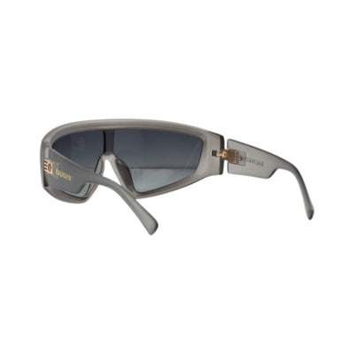 🕶️ Balmain Shield Visor Sunglasses – Smoke Grey Edition - MASTERPIECE