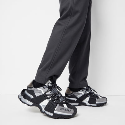 Dolce & Gabbana grey black chunky sneaker with DG-5862 print and logo laces