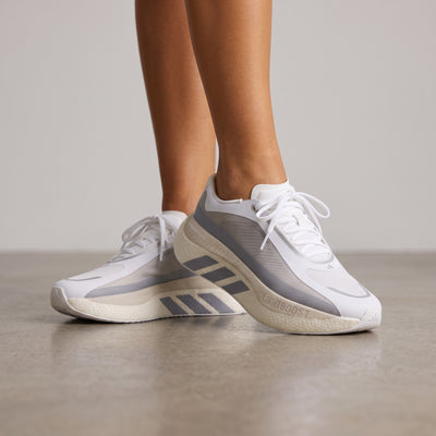 Adidas Ultraboost white grey sneakers with chunky midsole