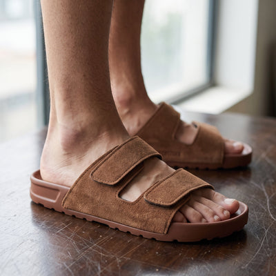 Birkenstock Arizona – Brown Suede Slide 🩴 - MASTERPIECE