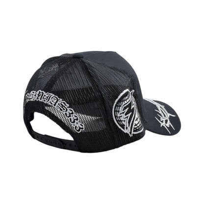 ⚡ Black Thunder Graphic Cap | Streetwear Mesh Trucker Hat 🧢🔥 - MASTERPIECE