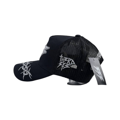 ⚡ Black Thunder Graphic Cap | Streetwear Mesh Trucker Hat 🧢🔥 - MASTERPIECE