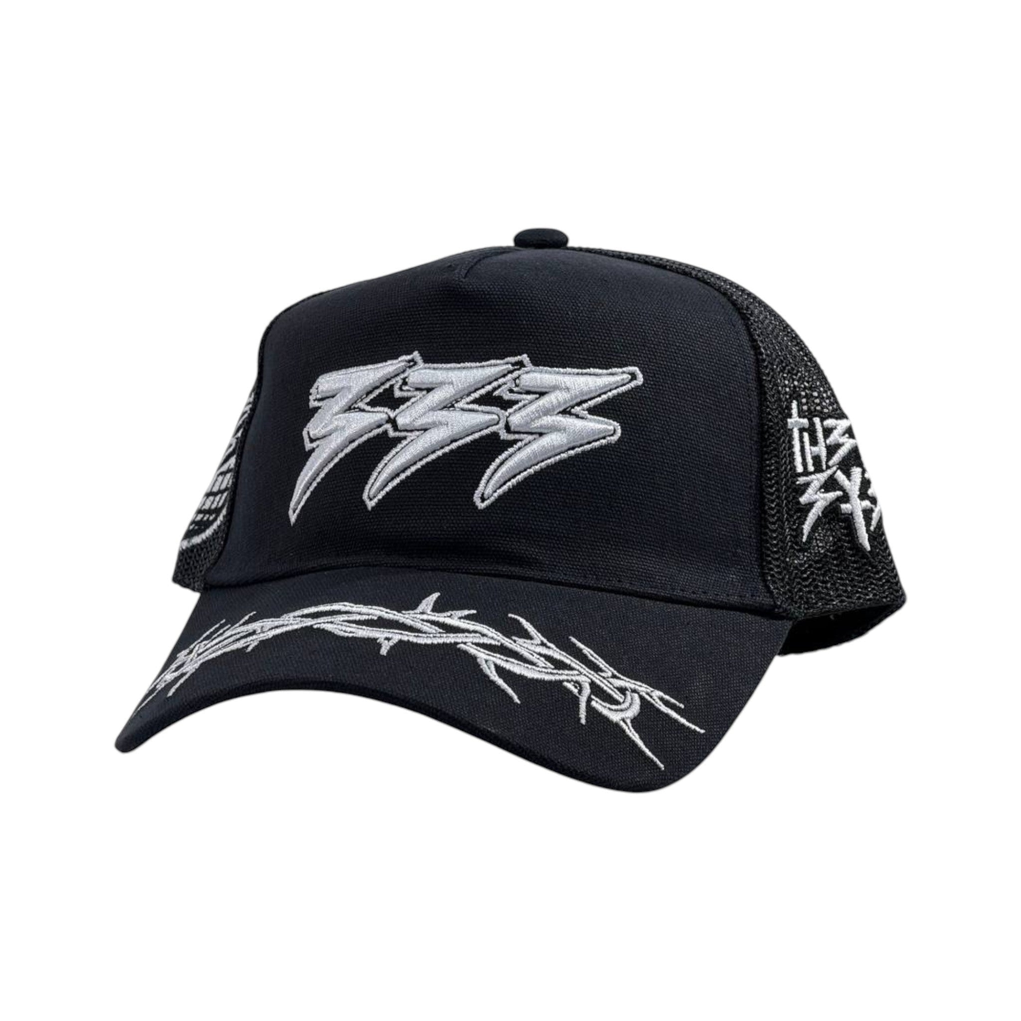 ⚡ Black Thunder Graphic Cap | Streetwear Mesh Trucker Hat 🧢🔥 - MASTERPIECE