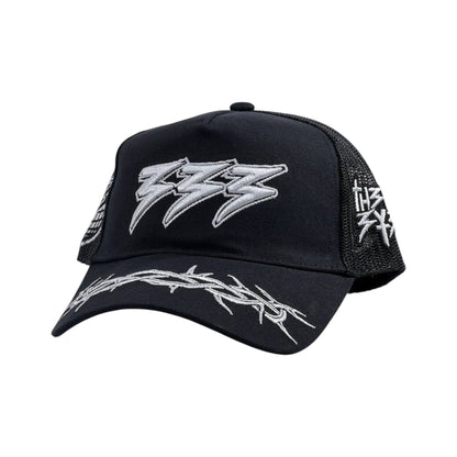 ⚡ Black Thunder Graphic Cap | Streetwear Mesh Trucker Hat 🧢🔥 - MASTERPIECE