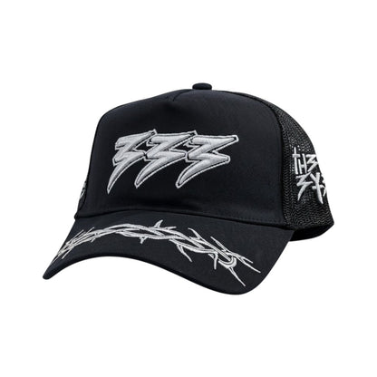 ⚡ Black Thunder Graphic Cap | Streetwear Mesh Trucker Hat 🧢🔥 - MASTERPIECE