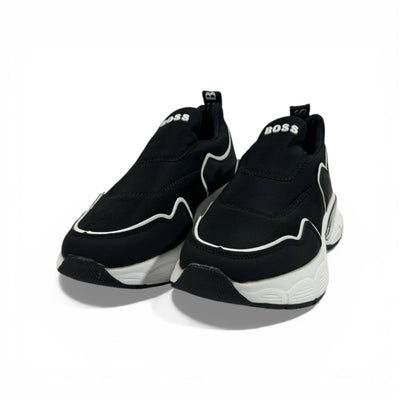 BOSS Black Slip-On Sneakers 👟🖤⚡ Luxury Sport Casual Shoes – Premium Designer Comfort Trainers ✨🔥 - MASTERPIECE