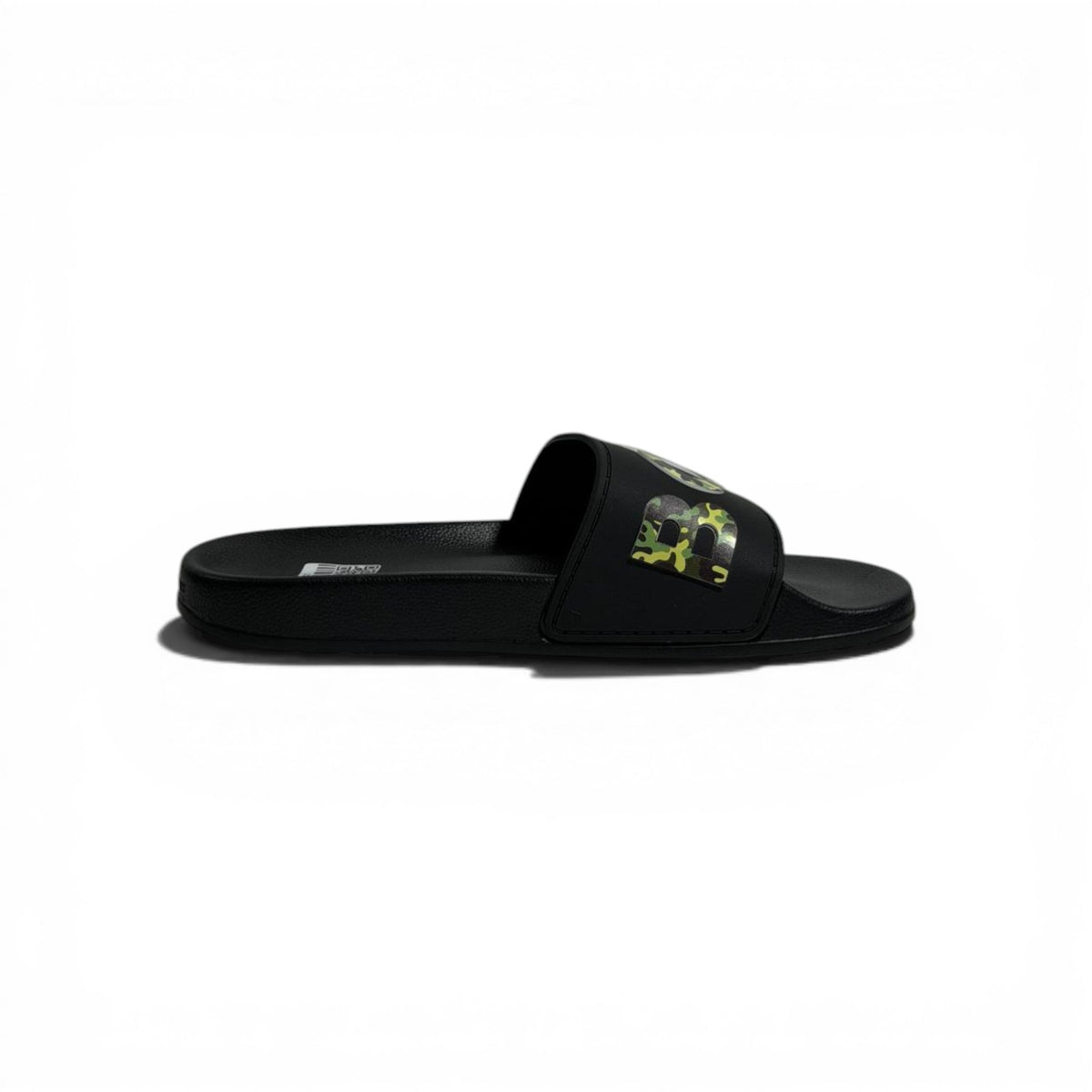 🖤🔥 BOSS Camouflage Logo Slides – Black Statement Street Style - MASTERPIECE