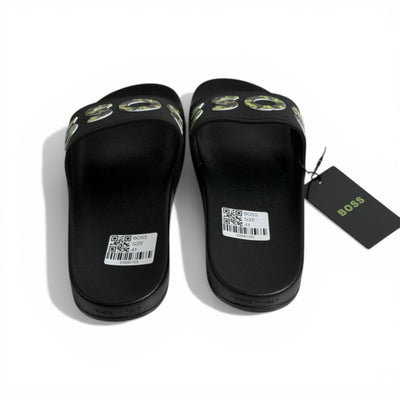 🖤🔥 BOSS Camouflage Logo Slides – Black Statement Street Style - MASTERPIECE