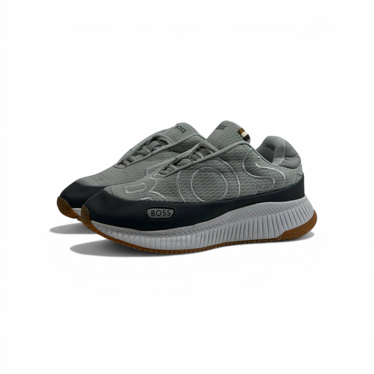 BOSS Grey Knit Sneakers 👟🔥 | Premium Comfort & Modern Luxury Style - MASTERPIECE