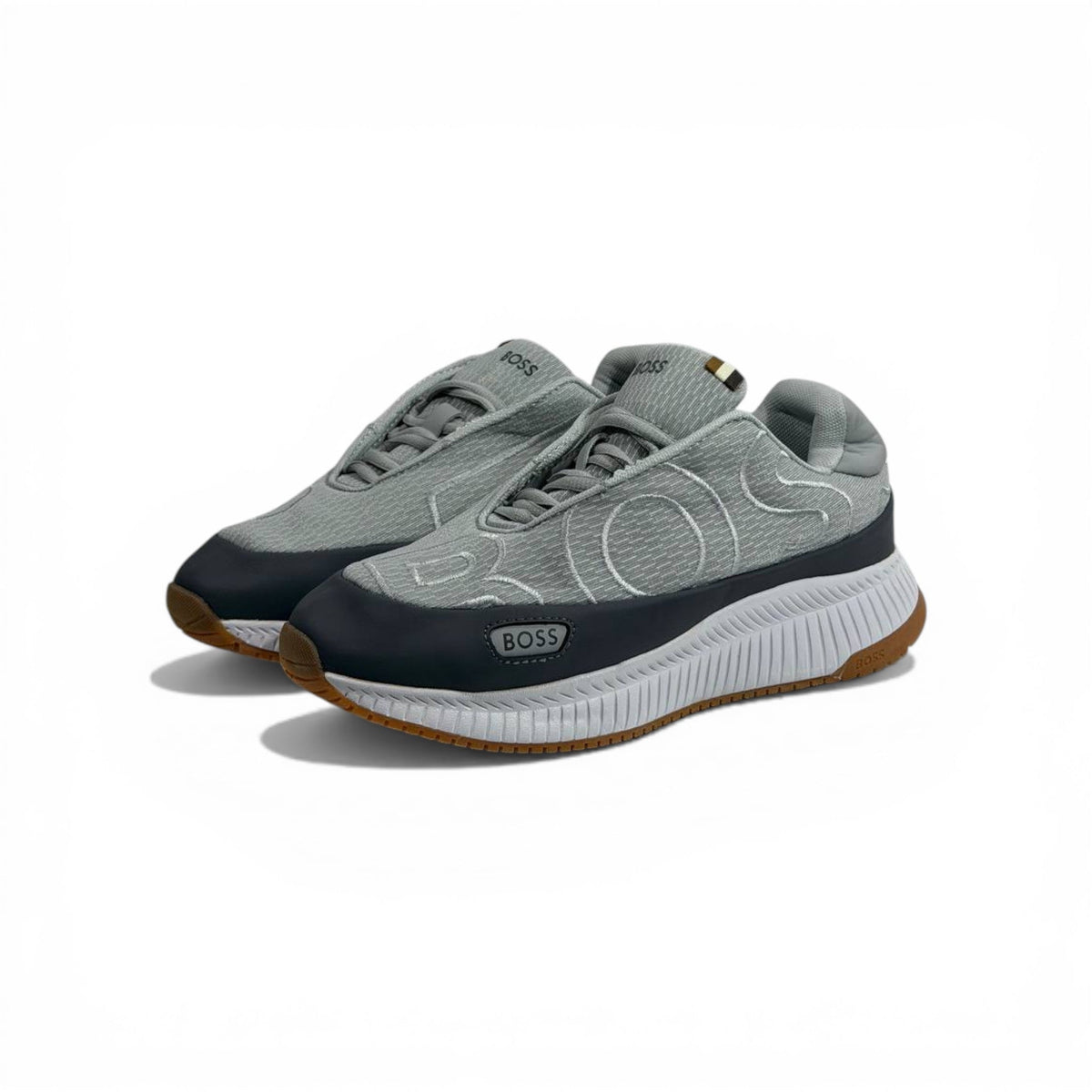 BOSS Grey Knit Sneakers 👟🔥 | Premium Comfort & Modern Luxury Style - MASTERPIECE