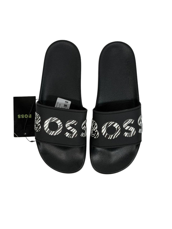 BOSS Logo Slides – Black Statement Edition ⚫🔥