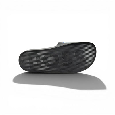 BOSS Luxury Black Slide Sandals – Statement Logo Design & Premium Everyday Comfort 👟✨ - MASTERPIECE