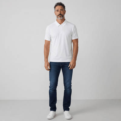 BOSS Quarter-Zip Polo Shirt – White - MASTERPIECE