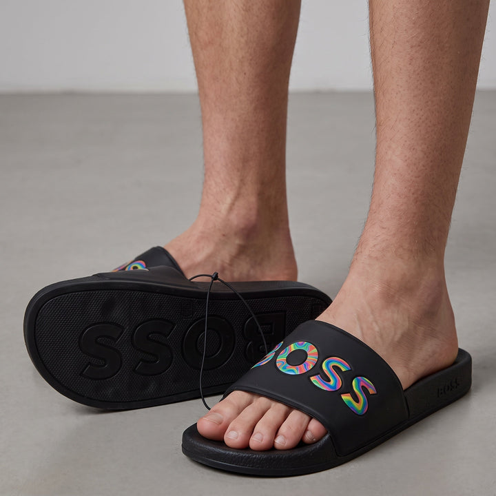 BOSS Logo Slides — Black