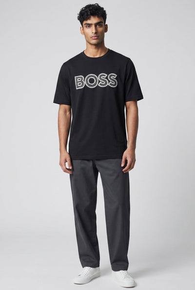 Boss Textured Logo T Shirt - MASTERPIECE