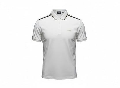 BOSS White Polo Shirt 🤍⚡ Minimal Logo Edition - MASTERPIECE