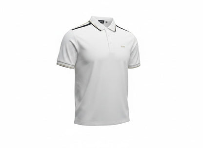 BOSS White Polo Shirt 🤍⚡ Minimal Logo Edition - MASTERPIECE