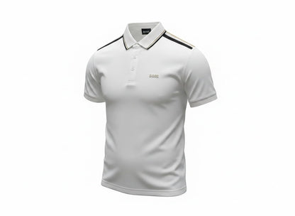 BOSS White Polo Shirt 🤍⚡ Minimal Logo Edition - MASTERPIECE