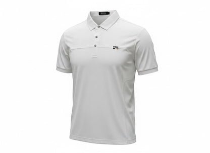 BOSS White Polo Shirt 🤍✨ Signature Minimal Logo - MASTERPIECE