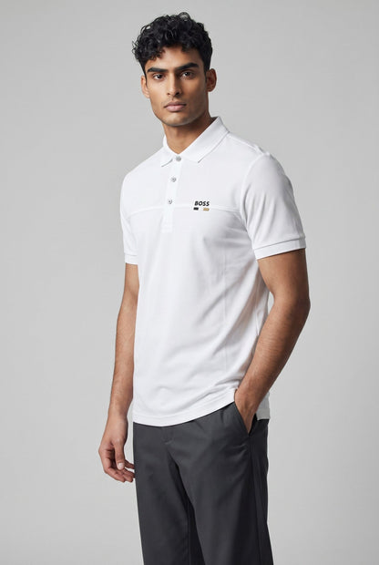BOSS White Polo Shirt 🤍✨ Signature Minimal Logo - MASTERPIECE